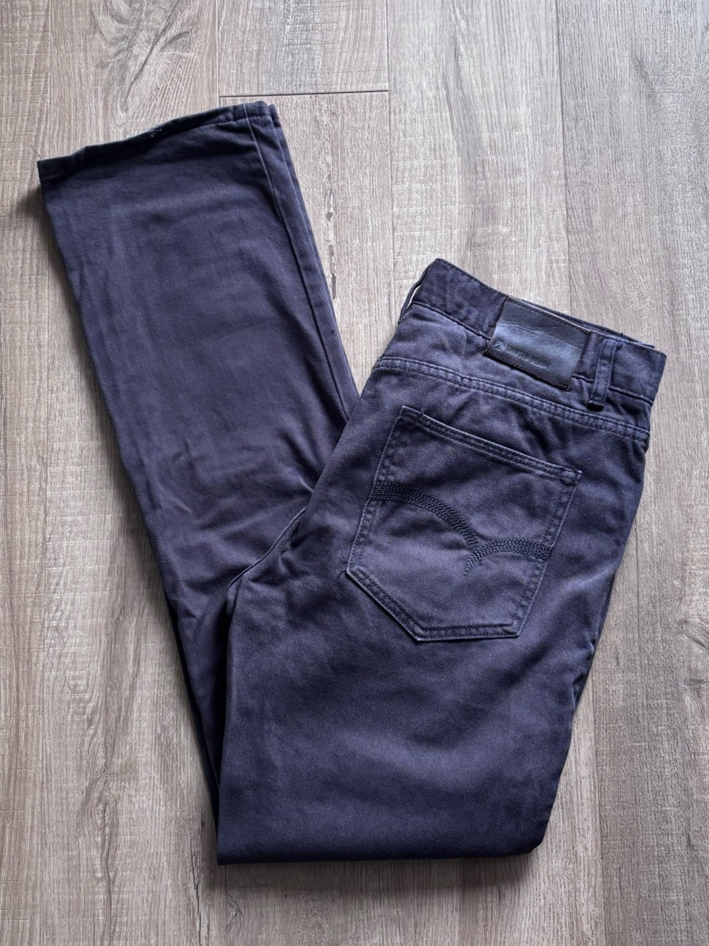 Straight Leg Black Jeans 33”